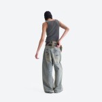 Destroyed Patch‑work Denim Pants